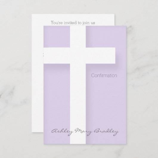 Moderne Bevestigingsuitnodiging Kies uw Kleur 1 Kaart (Voorkant / Achterkant)