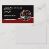 Moderne bewerkbare auto mechanische Visitekaartjes (Voorkant / Achterkant)