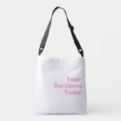 Moderne bewerkbare bedrijfsnaam of voor- & achtern crossbody tas (Achterkant)