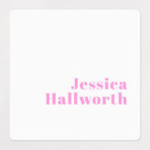 Moderne bewerkbare bedrijfsnaam of voor- & achtern labels (Design 1)