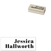 Moderne bewerkbare bedrijfsnaam of voor- & achtern 	rubberstempel (Gestempeld)