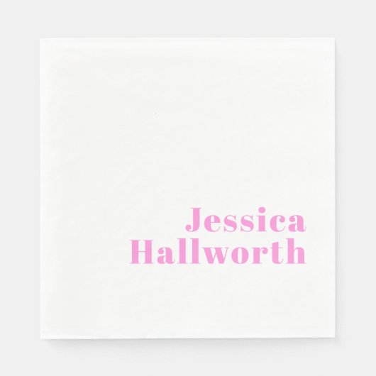 Moderne bewerkbare bedrijfsnaam of voor- & achtern servet (Voorkant)