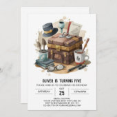 Moderne bewerkbare detective verjaardag kaart (Voorkant / Achterkant)