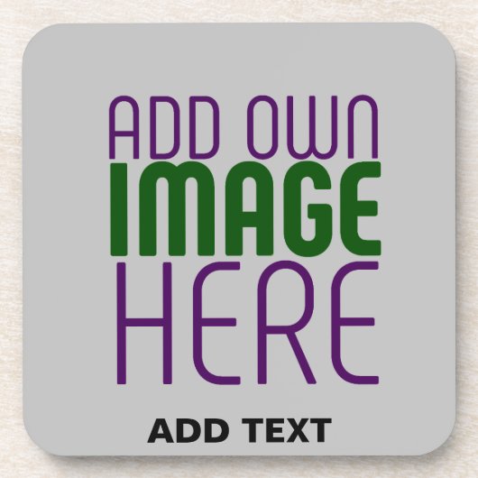 MODERNE BEWERKBARE EENVOUDIGE ASH AFBEELDING TEKST BIER ONDERZETTER (Voorkant)