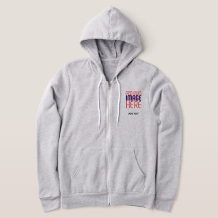 MODERNE BEWERKBARE EENVOUDIGE ASH AFBEELDING TEKST HOODIE