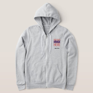 MODERNE BEWERKBARE EENVOUDIGE ASH AFBEELDING TEKST HOODIE