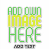 MODERNE BEWERKBARE EENVOUDIGE HELDERE AFBEELDING T STICKER (Voorkant)