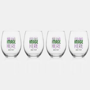 MODERNE BEWERKBARE EENVOUDIGE HELDERE AFBEELDING T WIJNGLAS ZONDER VOET