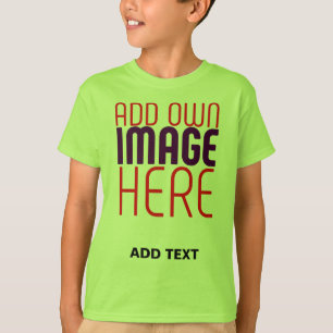 MODERNE BEWERKBARE EENVOUDIGE LIME AFBEELDING TEKS T-SHIRT