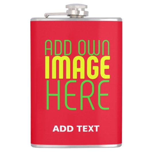 MODERNE BEWERKBARE EENVOUDIGE RODE AFBEELDING TEKS HEUPFLES (Voorkant)