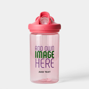 MODERNE BEWERKBARE EENVOUDIGE ROZE AFBEELDING TEKS WATERFLES