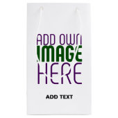 MODERNE BEWERKBARE EENVOUDIGE WITTE AFBEELDING TEK KLEIN CADEAUZAKJE (Achterkant)