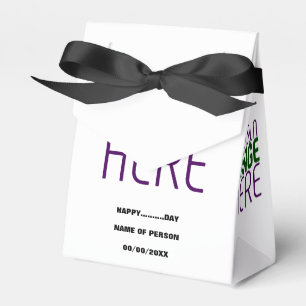 MODERNE BEWERKBARE EENVOUDIGE WITTE AFBEELDINGSTEK BEDANKDOOSJES