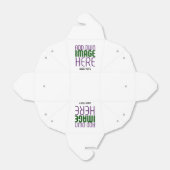 MODERNE BEWERKBARE EENVOUDIGE WITTE AFBEELDINGSTEK BEDANKDOOSJES (Uitgevouwen)