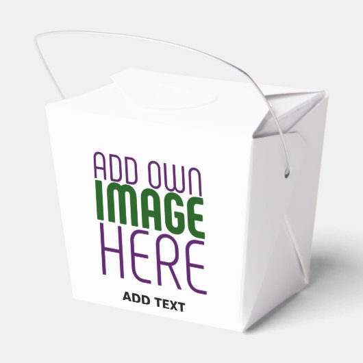 MODERNE BEWERKBARE EENVOUDIGE WITTE AFBEELDINGSTEK BEDANKDOOSJES (Achterkant)