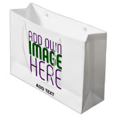 MODERNE BEWERKBARE EENVOUDIGE WITTE AFBEELDINGSTEK GROOT CADEAUZAKJE (Voorkant Gekanteld)