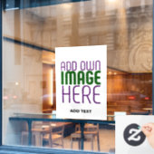 MODERNE BEWERKBARE EENVOUDIGE WITTE AFBEELDINGSTEK RAAMSTICKER (Cafe Raam)