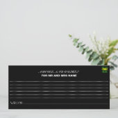 MODERNE BEWERKBARE EENVOUDIGE ZWARTE AFBEELDING TE ADVIESKAART (Staand voorkant)