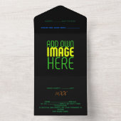 MODERNE BEWERKBARE EENVOUDIGE ZWARTE AFBEELDING TE ALL IN ONE UITNODIGING (Binnen)