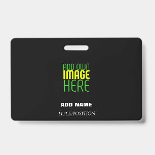 MODERNE BEWERKBARE EENVOUDIGE ZWARTE AFBEELDING TE BADGE