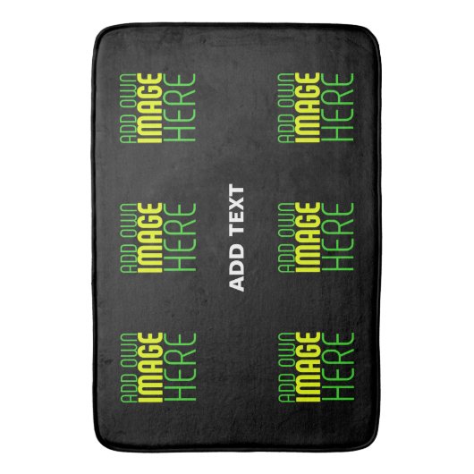 MODERNE BEWERKBARE EENVOUDIGE ZWARTE AFBEELDING TE BADMAT (Voorkant Verticaal)