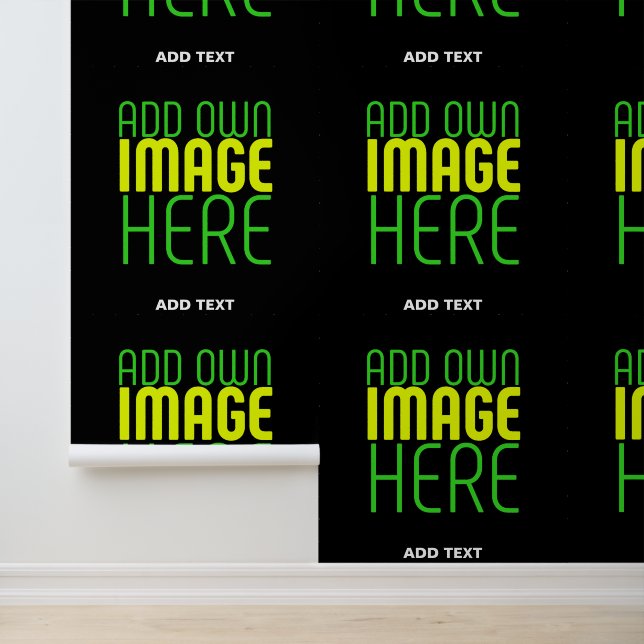 MODERNE BEWERKBARE EENVOUDIGE ZWARTE AFBEELDING TE BEHANG (Applicatie)