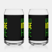 MODERNE BEWERKBARE EENVOUDIGE ZWARTE AFBEELDING TE BLIKVORM GLAS (Links)