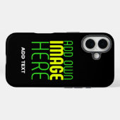 MODERNE BEWERKBARE EENVOUDIGE ZWARTE AFBEELDING TE Case-Mate iPhone CASE (Achterkant (horizontaal))