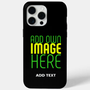 MODERNE BEWERKBARE EENVOUDIGE ZWARTE AFBEELDING TE iPhone 15 PRO MAX HOESJE