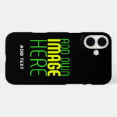 MODERNE BEWERKBARE EENVOUDIGE ZWARTE AFBEELDING TE Case-Mate iPhone CASE (Achterkant (horizontaal))