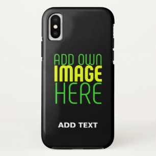 MODERNE BEWERKBARE EENVOUDIGE ZWARTE AFBEELDING TE iPhone XS HOESJE