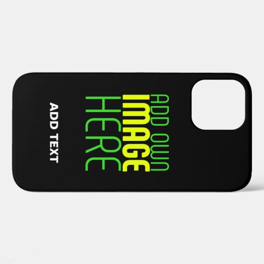 MODERNE BEWERKBARE EENVOUDIGE ZWARTE AFBEELDING TE Case-Mate iPhone CASE (Achterkant (horizontaal))