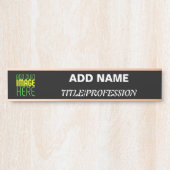 MODERNE BEWERKBARE EENVOUDIGE ZWARTE AFBEELDING TE DEURBORDJE (Voorkant)