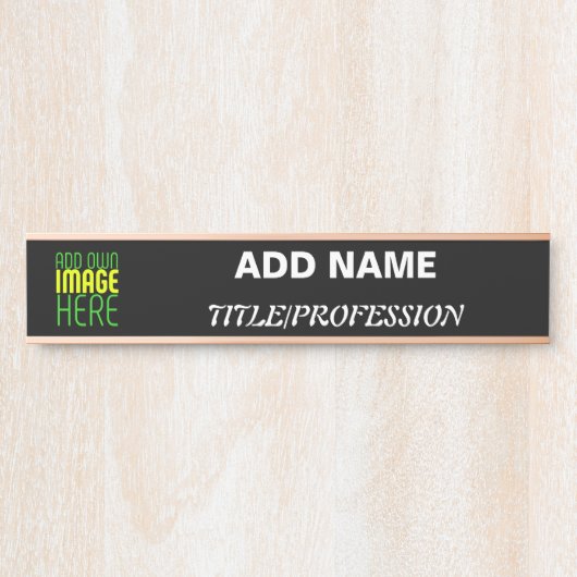 MODERNE BEWERKBARE EENVOUDIGE ZWARTE AFBEELDING TE DEURBORDJE (Voorkant)