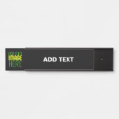 MODERNE BEWERKBARE EENVOUDIGE ZWARTE AFBEELDING TE DEURBORDJE (Voorkant)