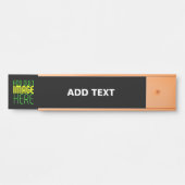 MODERNE BEWERKBARE EENVOUDIGE ZWARTE AFBEELDING TE DEURBORDJE (Voorkant)