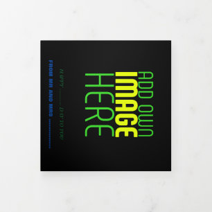 MODERNE BEWERKBARE EENVOUDIGE ZWARTE AFBEELDING TE DRIELUIK KAART