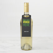 MODERNE BEWERKBARE EENVOUDIGE ZWARTE AFBEELDING TE FLESSENHANGER (Op fles)