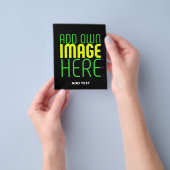 MODERNE BEWERKBARE EENVOUDIGE ZWARTE AFBEELDING TE FLYER (Hand)