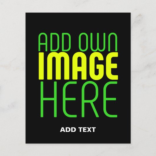 MODERNE BEWERKBARE EENVOUDIGE ZWARTE AFBEELDING TE FLYER (Voorkant)