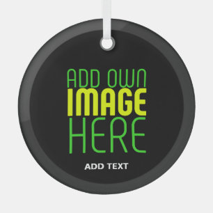 MODERNE BEWERKBARE EENVOUDIGE ZWARTE AFBEELDING TE GLAS ORNAMENT