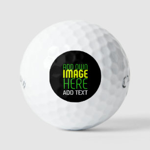 MODERNE BEWERKBARE EENVOUDIGE ZWARTE AFBEELDING TE GOLFBALLEN