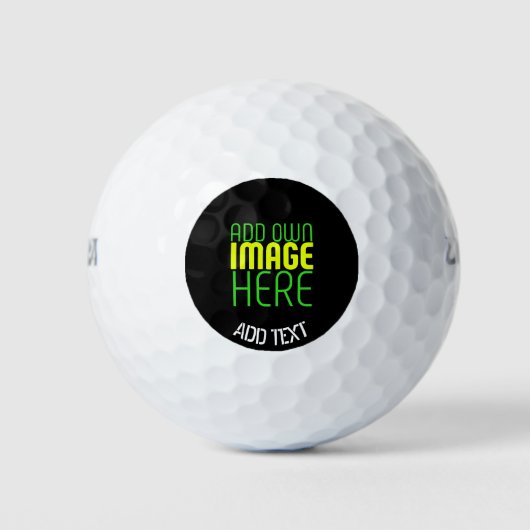 MODERNE BEWERKBARE EENVOUDIGE ZWARTE AFBEELDING TE GOLFBALLEN (Voorkant)