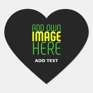 MODERNE BEWERKBARE EENVOUDIGE ZWARTE AFBEELDING TE HART STICKER