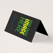 MODERNE BEWERKBARE EENVOUDIGE ZWARTE AFBEELDING TE KAART (Voorkant)