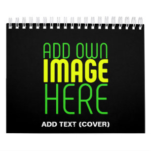 MODERNE BEWERKBARE EENVOUDIGE ZWARTE AFBEELDING TE KALENDER