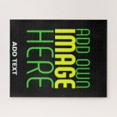 MODERNE BEWERKBARE EENVOUDIGE ZWARTE AFBEELDING TE LEGPUZZEL (Horizontaal)