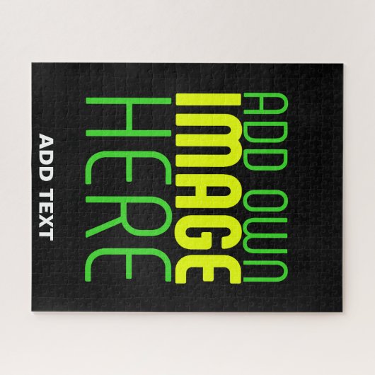 MODERNE BEWERKBARE EENVOUDIGE ZWARTE AFBEELDING TE LEGPUZZEL (Horizontaal)