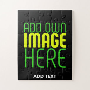 MODERNE BEWERKBARE EENVOUDIGE ZWARTE AFBEELDING TE LEGPUZZEL