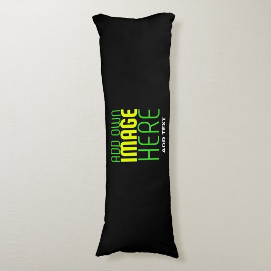 MODERNE BEWERKBARE EENVOUDIGE ZWARTE AFBEELDING TE LICHAAMSKUSSEN (Voorkant Verticaal)